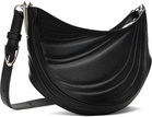Mugler Black Medium Embossed Spiral Curve 01 Bag