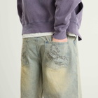 Butter Goods Men's Scorpion Stitch Denim Shorts in Tinted Light Blue