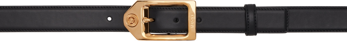 Versace Black Medusa Biggie Leather 3 CM Belt