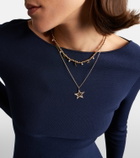 Sydney Evan 14kt gold beaded pendant necklace with pearls