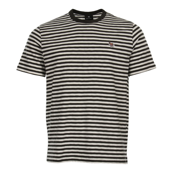 Photo: T-Shirt - Green and Ecru Stripe