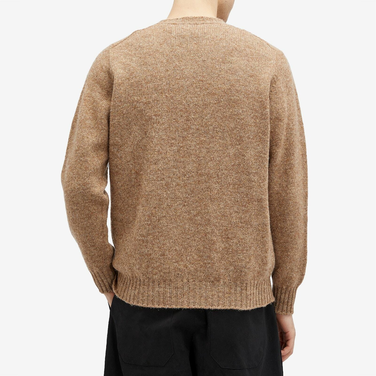 Jamieson's of Shetland Men's Crew Knit in Camel