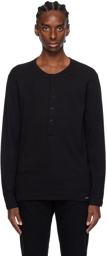 TOM FORD Black Patch Long Sleeve Henley