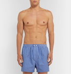 Derek Rose - Royal Striped Cotton Boxer Shorts - Blue