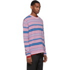 Acne Studios Pink and Blue Stripe Nimah Sweater