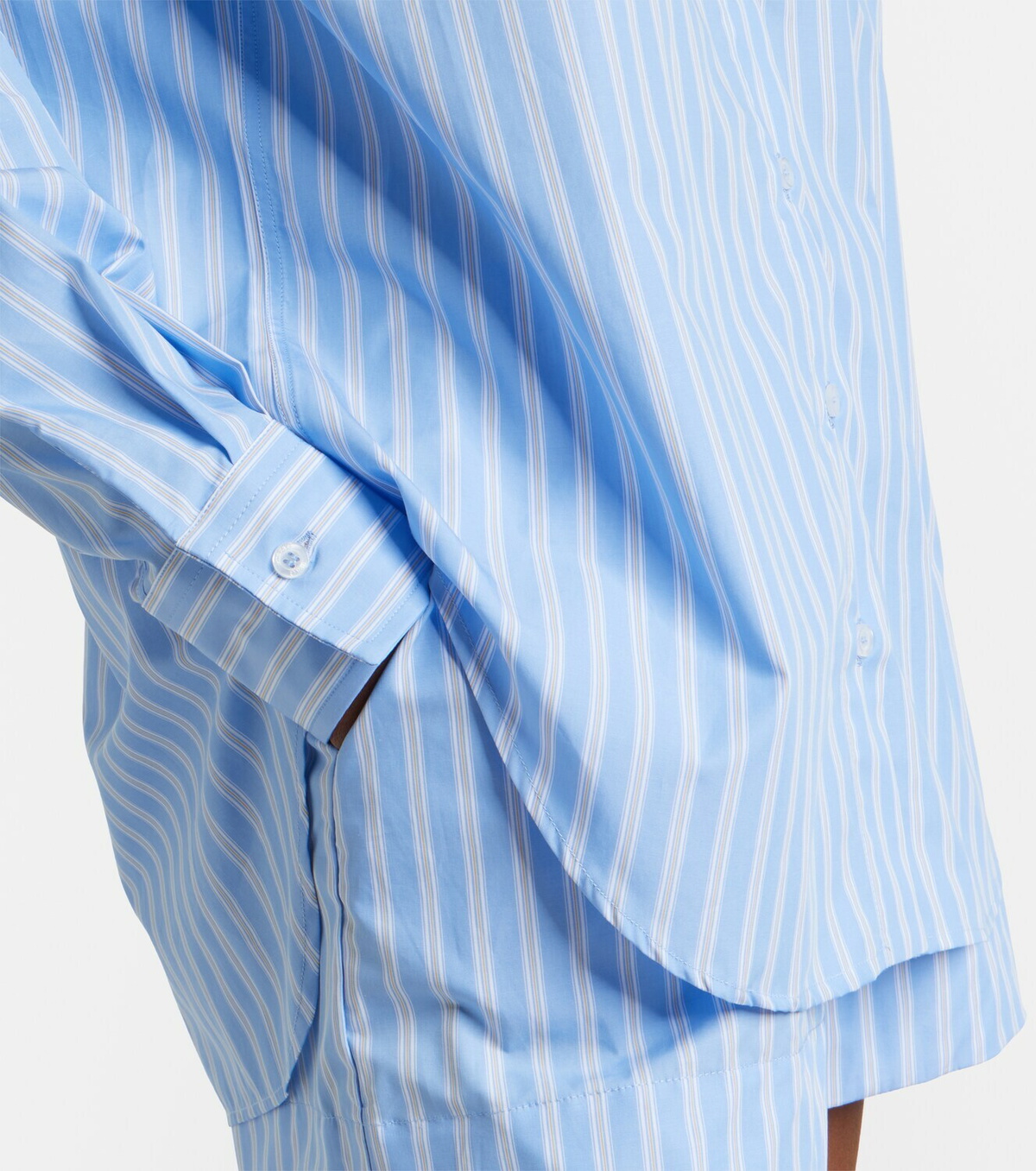 Hunza G Striped cotton polin shirt