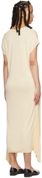 LEMAIRE Beige Double Layer Skirt Mid-Length Dress