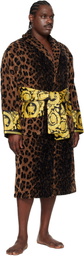 Versace Underwear Brown & Black Wild Barocco Wild Bathrobe
