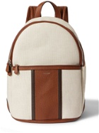 SERAPIAN - Canvas and Full-Grain Leather Backpack
