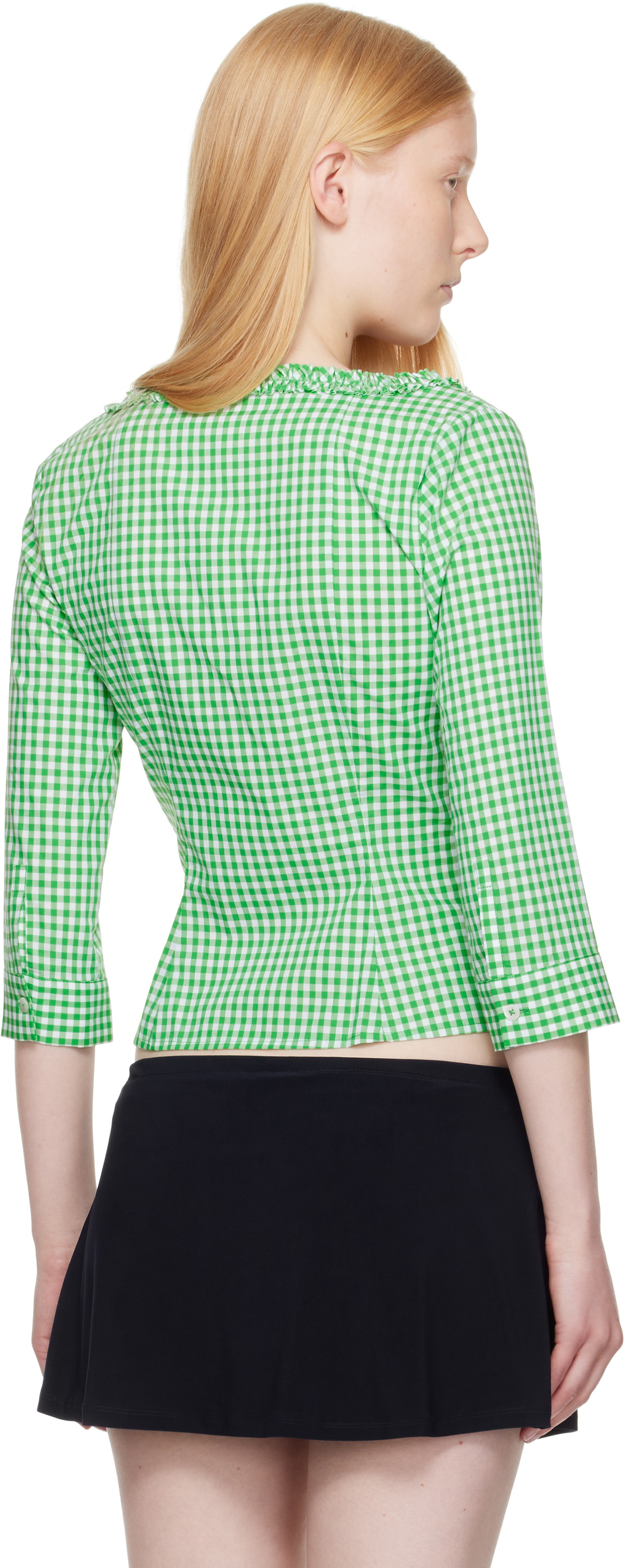 Sandy Liang Green Simona Blouse