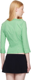 Sandy Liang Green Simona Blouse