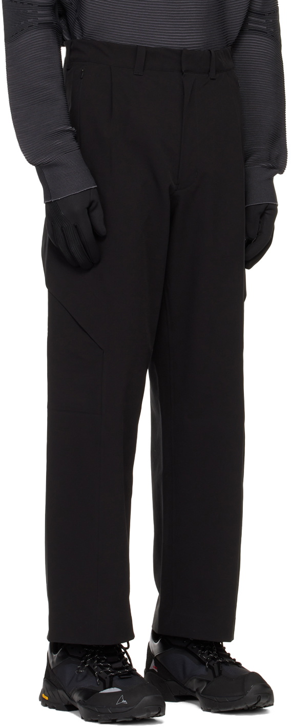 goldwin 0 double cloth straight カーゴパンツ Goldwin 0 Black Double Cloth Straight Leg Trousers Goldwin 0