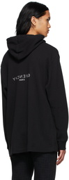 Givenchy Black Reversed Logo Waffle Hoodie