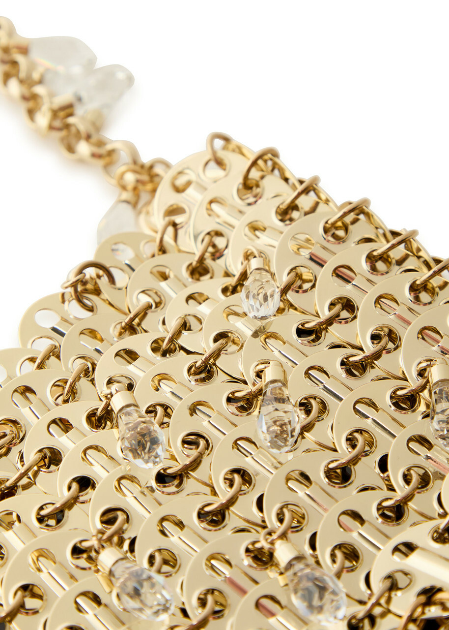 Rabanne Iconic Nano 1969 Crystal-embellished Disc Shoulder bag - Gold - One Size