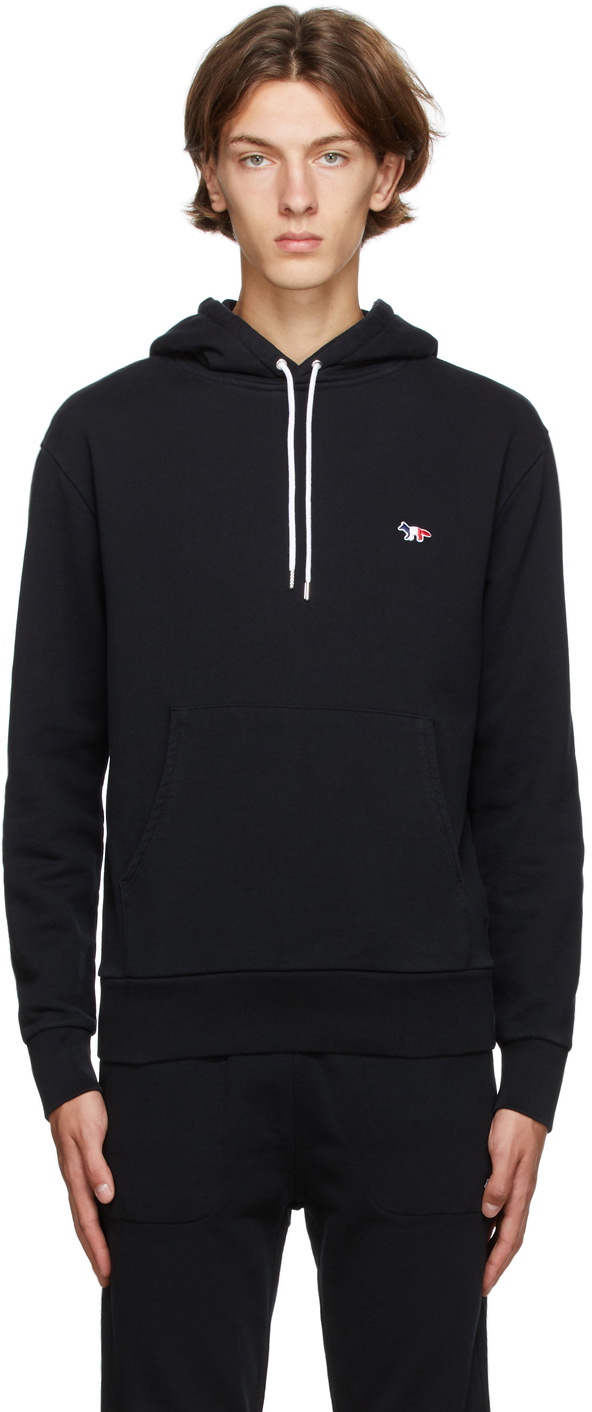 Maison Kitsuné Black Tricolor Fox Hoodie Maison Kitsune