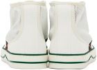 Gucci White Mesh 'Gucci Tennis 1977' High-Top Sneakers
