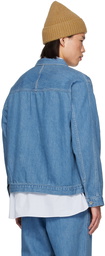 nanamica Blue Cropped Denim Jacket