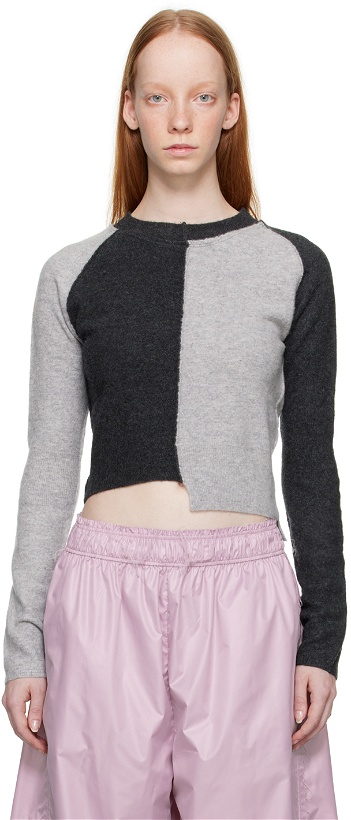 Photo: Talia Byre Gray Patched Sweater
