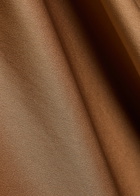 Simkhai Adelle Draped Satin Maxi Shirt Dress Brown