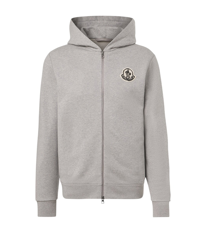 Photo: Moncler Logo cotton zip-up hoodie