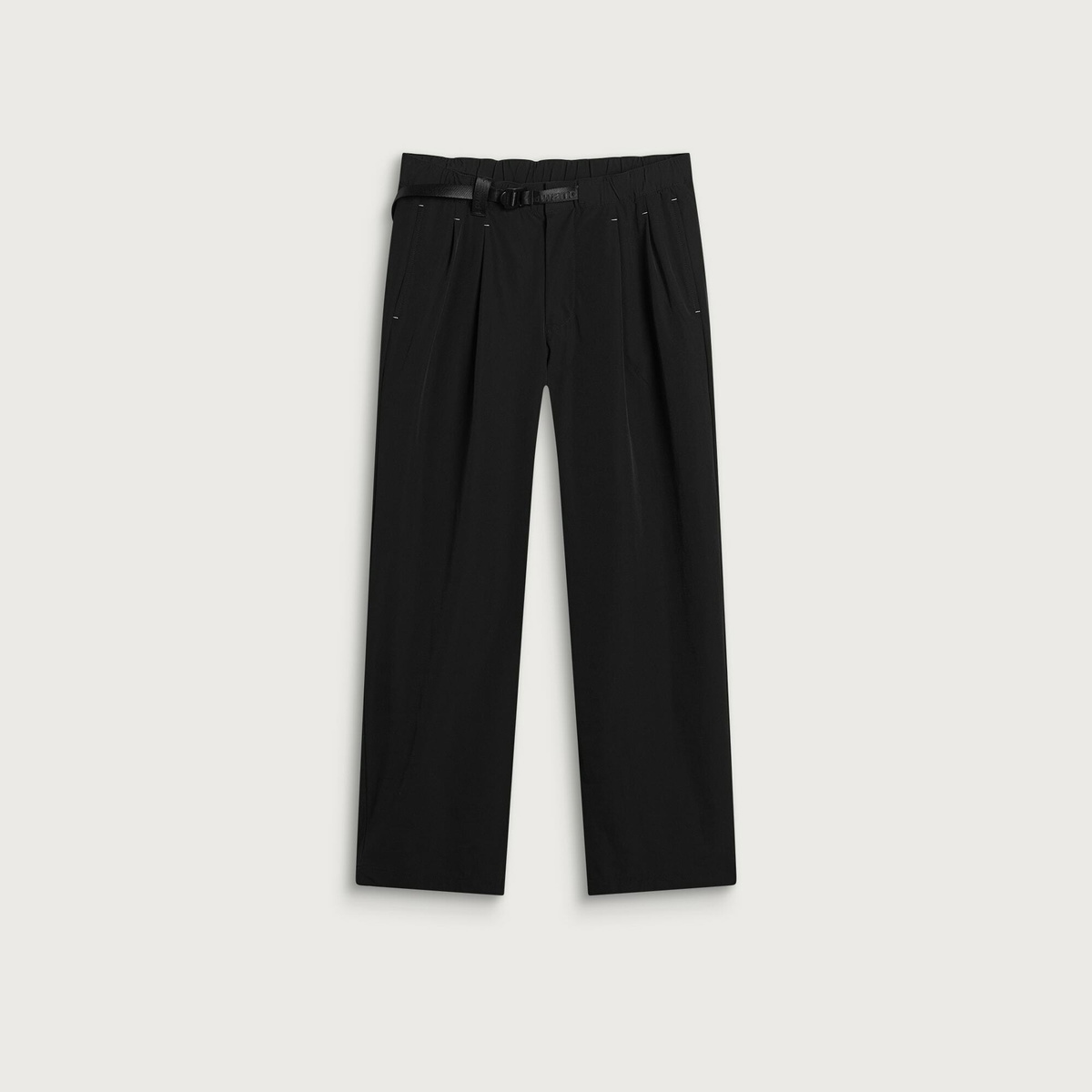 And Wander Men's Light Cloth Wide Trousers in Black