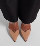 Alaïa Le Cœur patent leather and PU mules