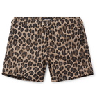 TOM FORD - Slim-Fit Short-Length Leopard-Print Swim Shorts - Brown