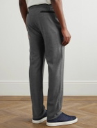 SEASE - Mindset Straight-Leg Stretch Virgin Wool-Flannel Trousers - Gray