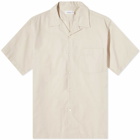 Nanamica Men's Short Sleeve Open Collar Panama Shirt in Natural