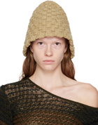Isa Boulder Tan Woven Bucket Hat