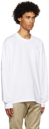 sacai White Cotton Long Sleeve T-Shirt