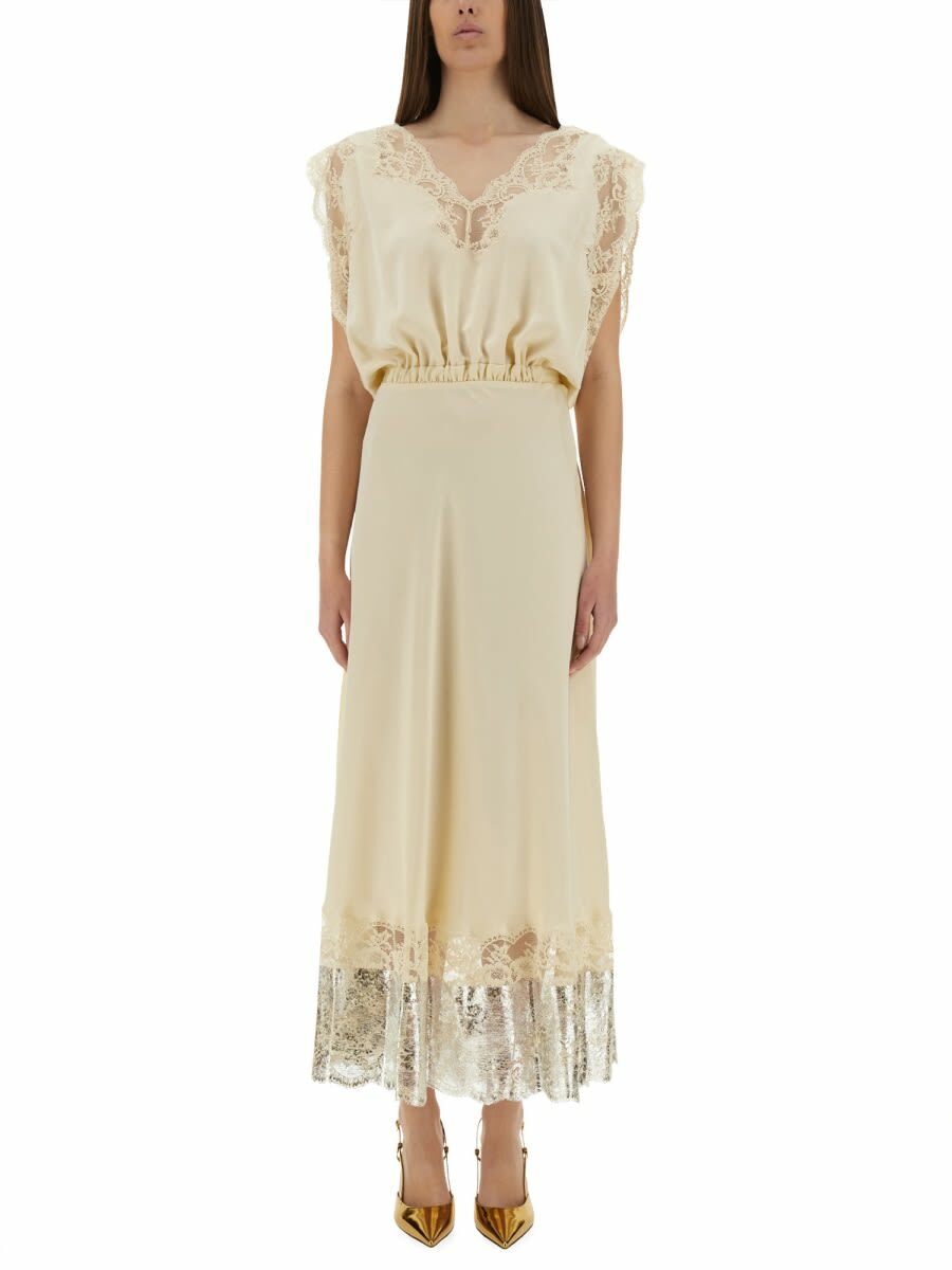 パーティードレス Rabanne Fitted Lurex Jersey Dress RABANNE Stretch Lurex Jersey Midi Dress Paco Rabanne
