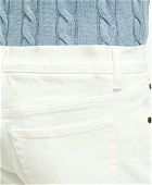 Brooks Brothers Men's Straight Fit Denim Jeans | White