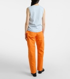 JW Anderson Embroidered high-rise straight jeans
