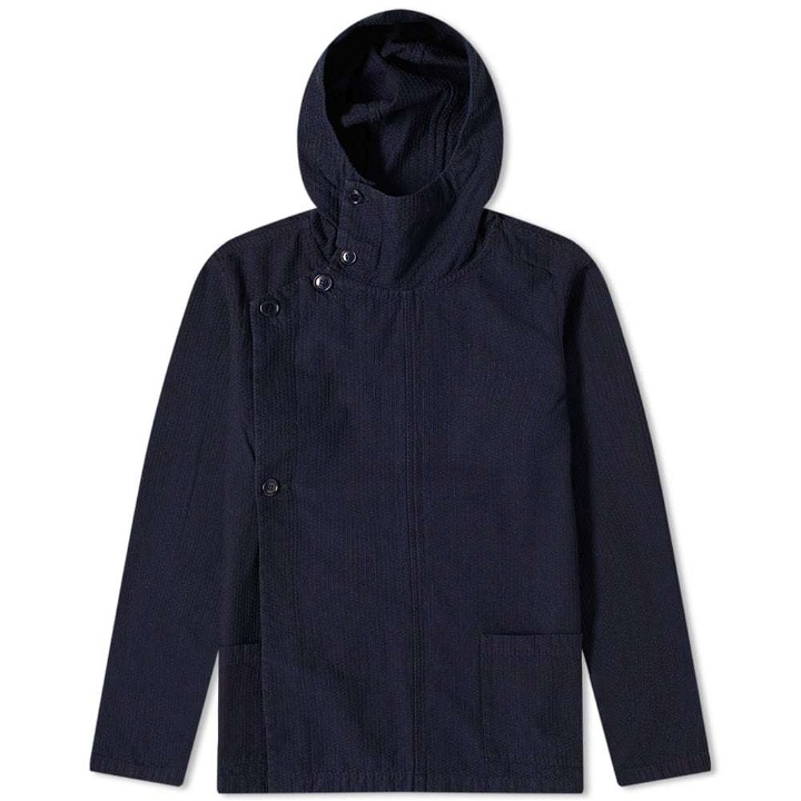 Photo: Blue Blue Japan Sashiko Asymmetric Hooded Jacket