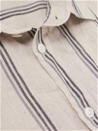 NN07 - Hans 5220 Striped Linen Shirt - Neutrals