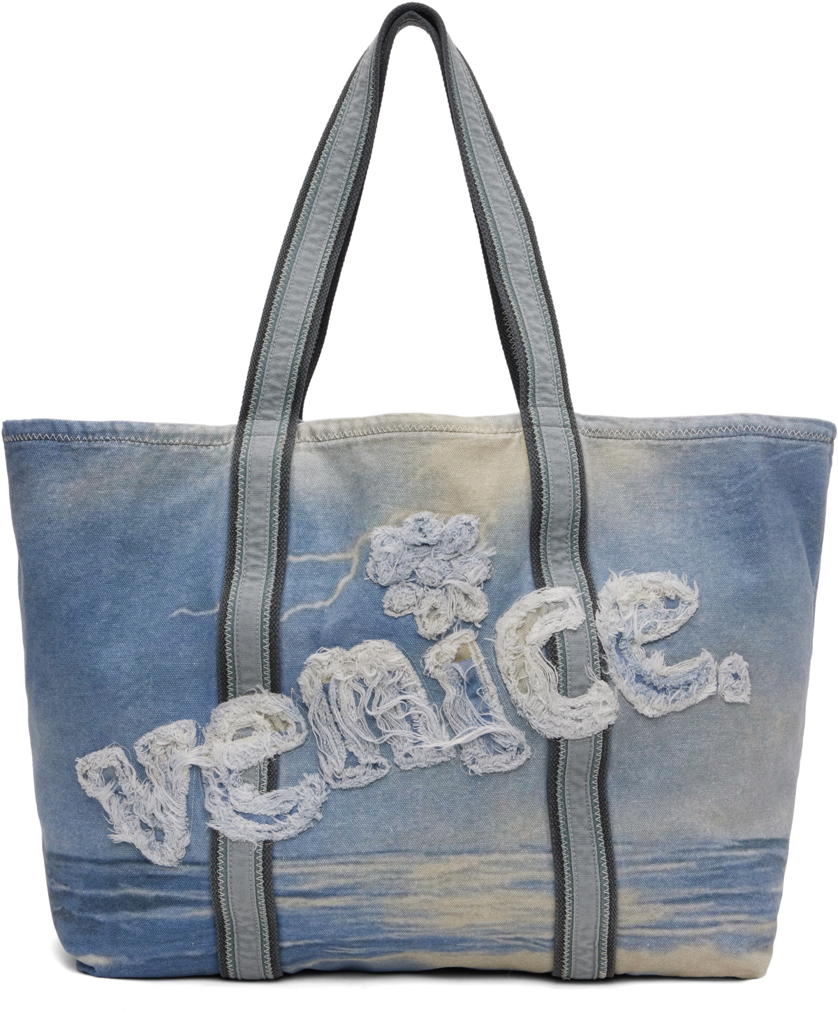 【関税込み】ERL ブルー 'Venice' トートバッグ 関税込み】ERL ブルー 'Venice' トートバッグ Venice tote bag