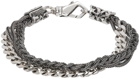 Emanuele Bicocchi Silver Chain & Braided Bracelet