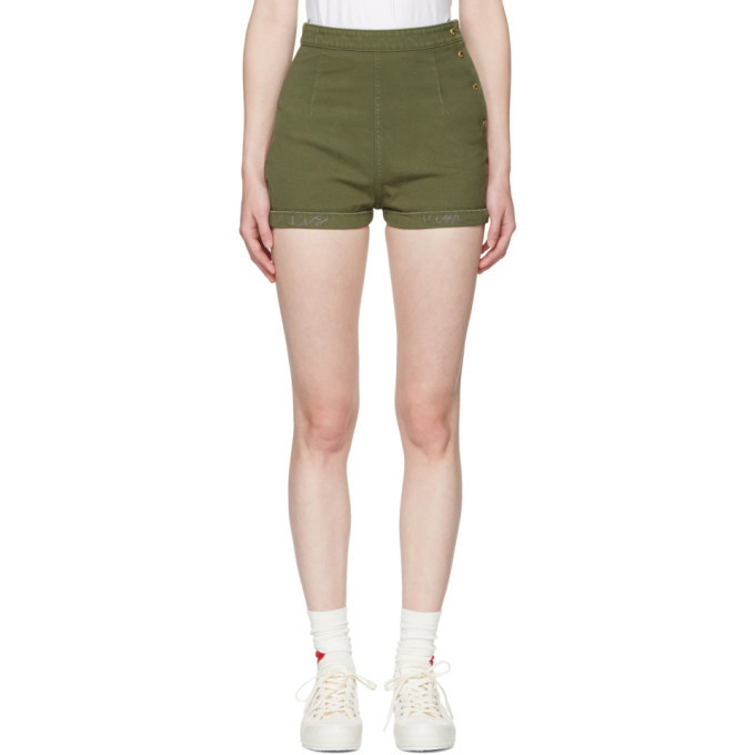 Photo: Visvim Green Damaged Priscilla Chino Shorts