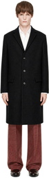 Dries Van Noten Black Wool Coat