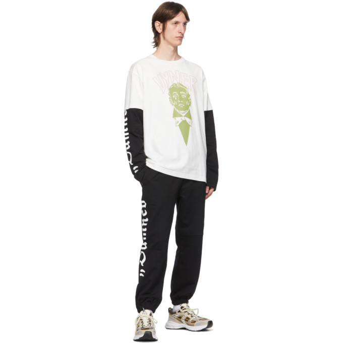 Vyner Articles Off-White Layered Skater Long Sleeve T-Shirt Vyner