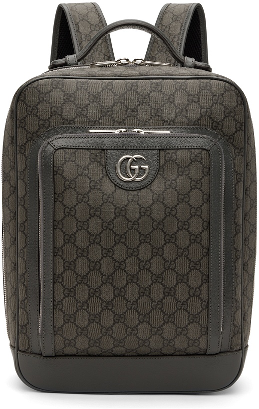 Photo: Gucci Gray Medium Mini GG Backpack