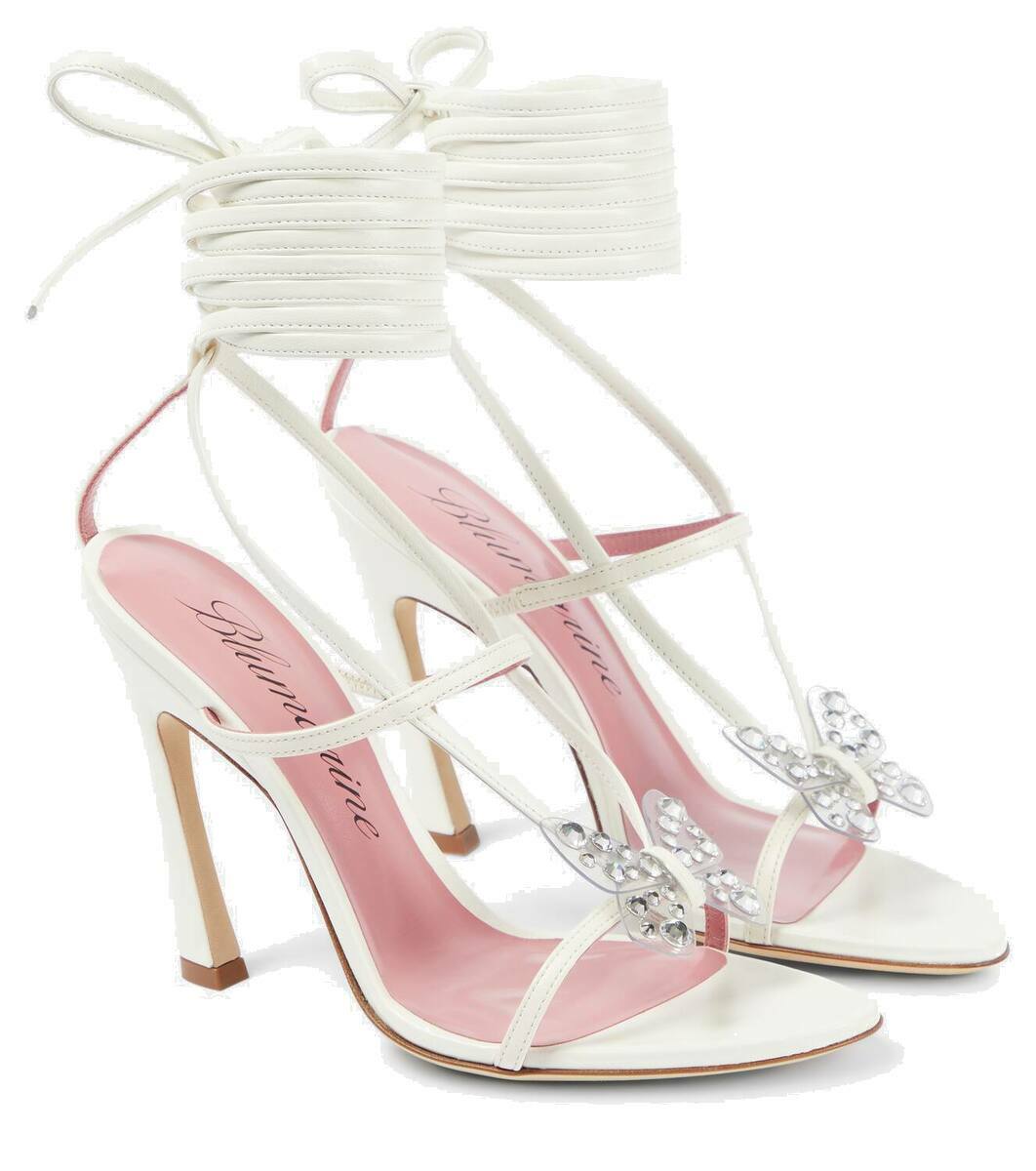 【関税込み】Blumarine ホワイト Butterfly '105 ヒールサンダル 関税込み】Blumarine ホワイト Butterfly '105 ヒールサンダル