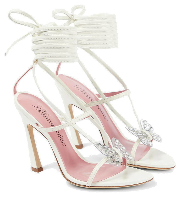 Photo: Blumarine Butterfly 105 leather sandals