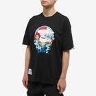 Men's AAPE x Smurfs Moonface Smurf T-Shirt in Black