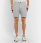 Club Monaco - Baxter Slim-Fit Stretch Linen and Cotton-Blend Chambray Shorts - Gray