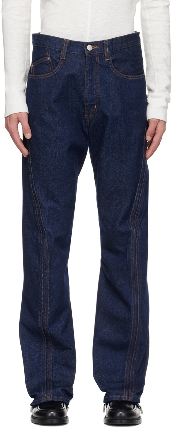 NVRFRGT Indigo Twisted Jeans