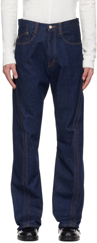 Photo: NVRFRGT Indigo Twisted Jeans