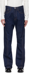 NVRFRGT Indigo Twisted Jeans
