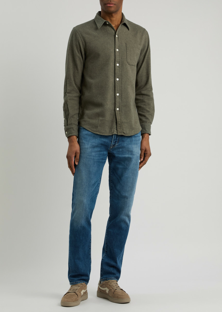 Colorful Standard Flannel Shirt Olive